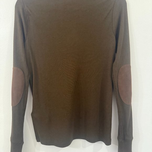 Ribbed Suede Elbow Patch Long Sleeve - Picture 5 of 5
